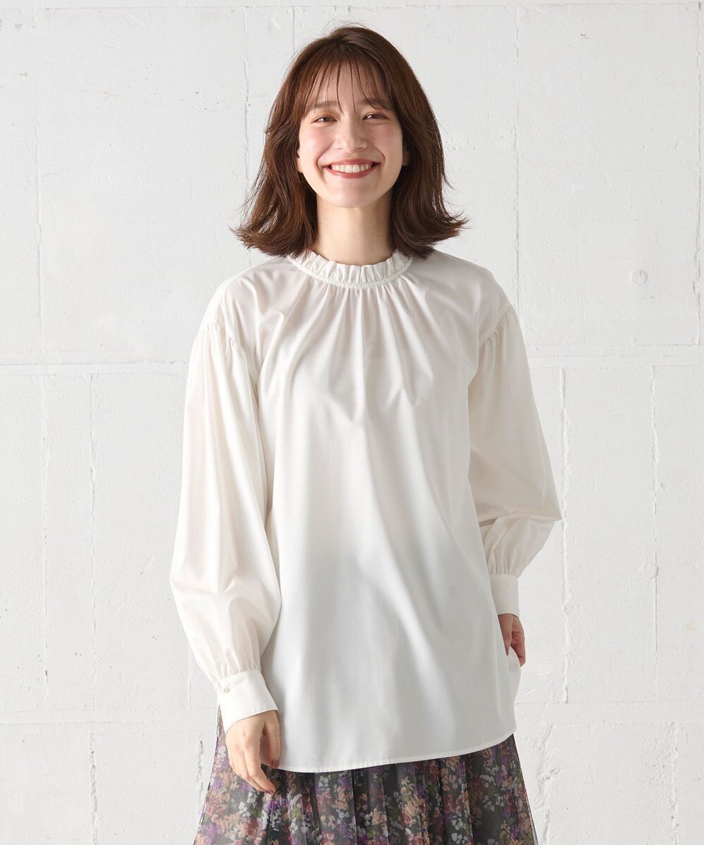 ANY L 【UVカット/抗菌防臭/速乾】エニィファンクション　フリルモックブラウス 