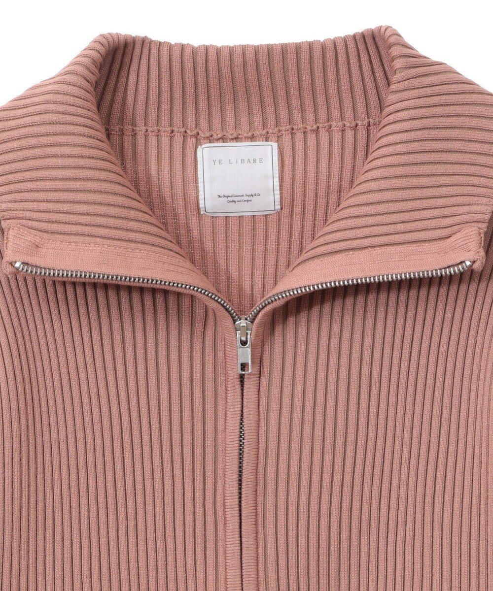 Green Parks 配色リブＺｉｐニットカーディガン 