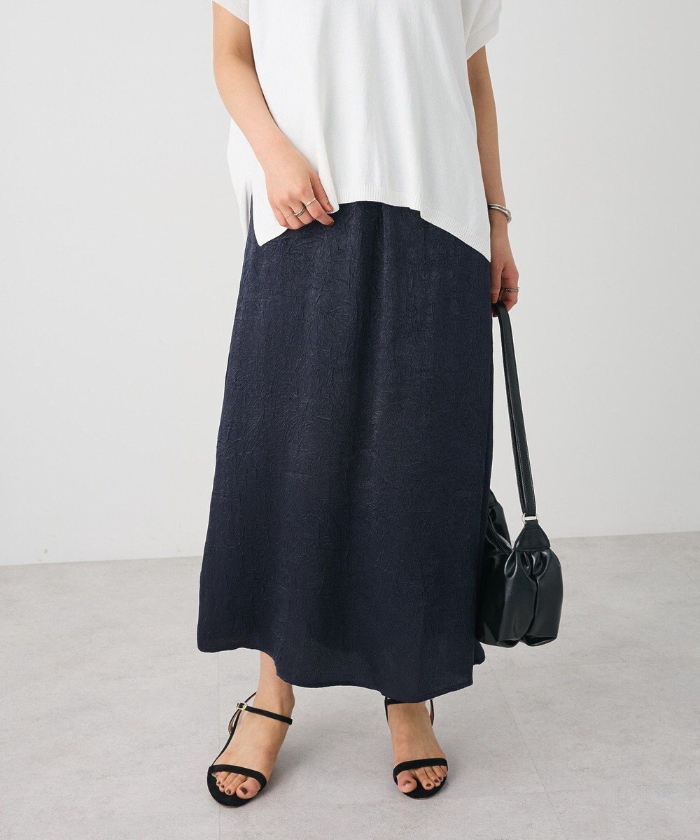 CRAFT STANDARD BOUTIQUE 光沢ワッシャースカート 