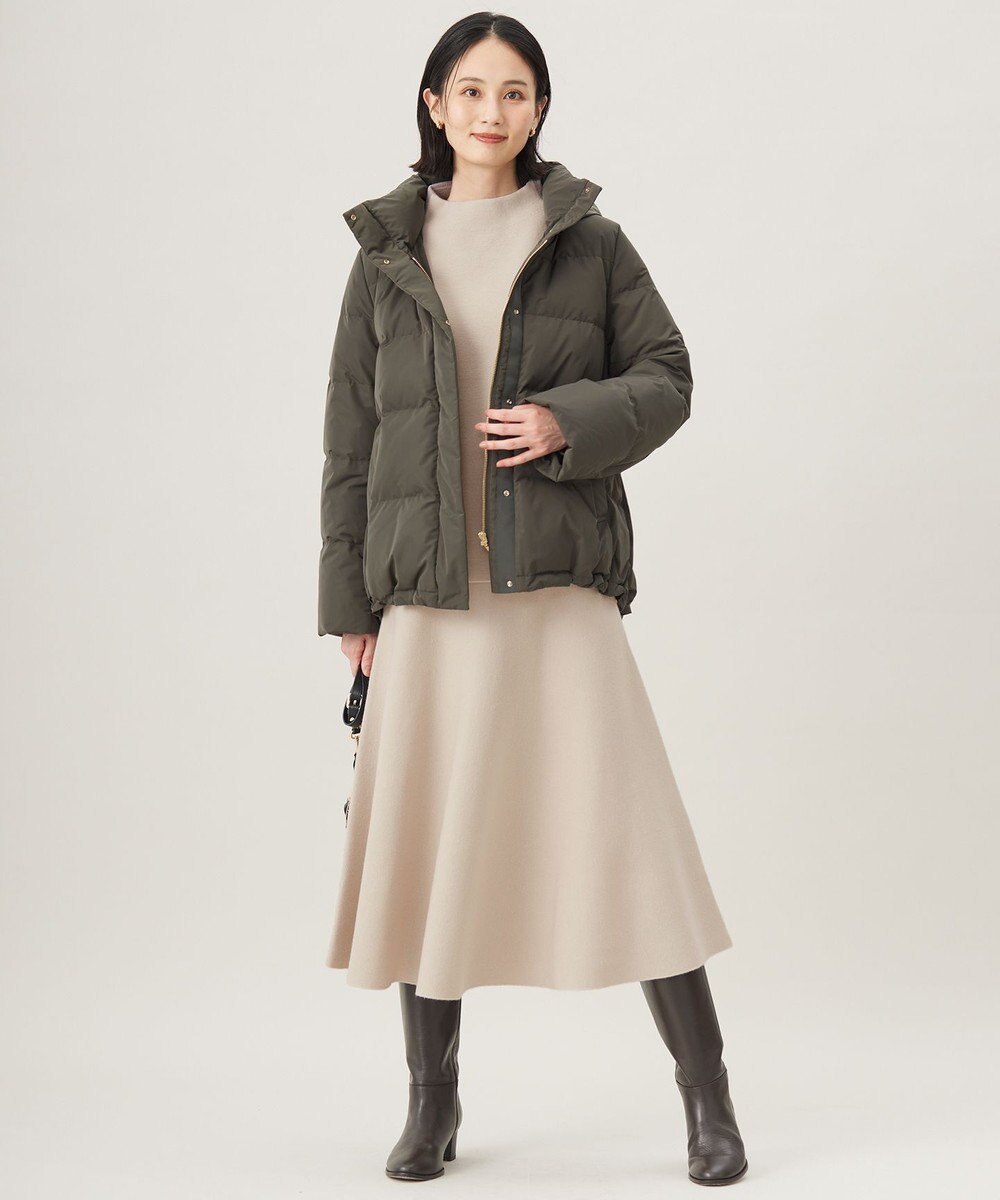 自由区 L 【洗える】マイクロタッサーダウン コート 