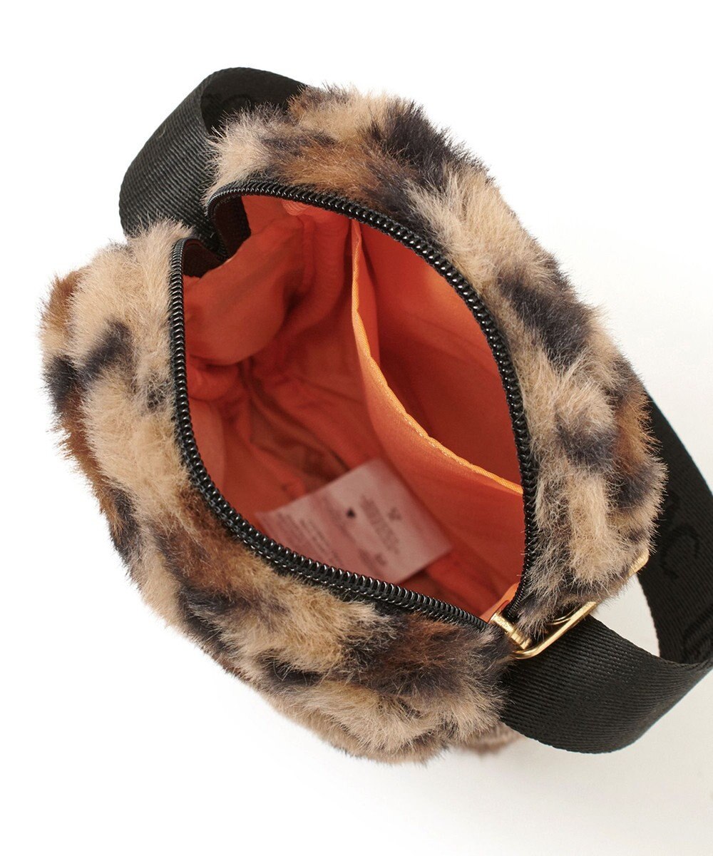 LeSportsac FUR MINI PHONE CROSSBODY/レオパードフラッフィーファー 