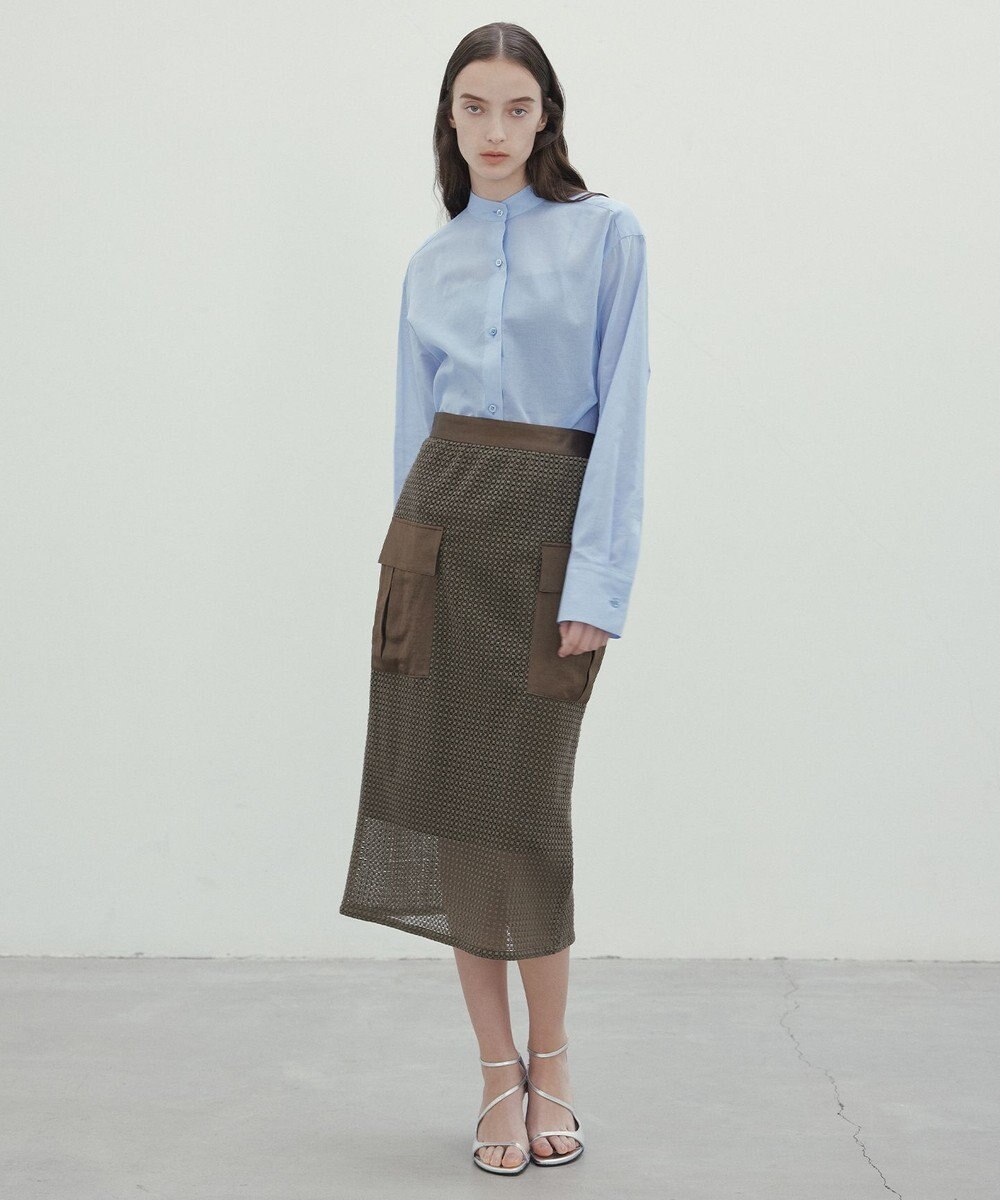 BEIGE， 【洗える】PLUMERIA / コットンシアーバックボウタイブラウス 