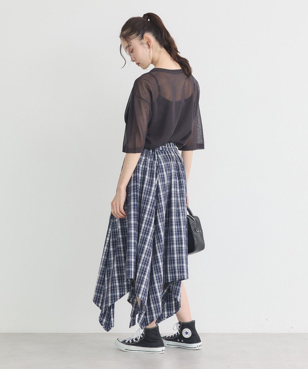 earth music&ecology イレヘムチェックシャツスカート 