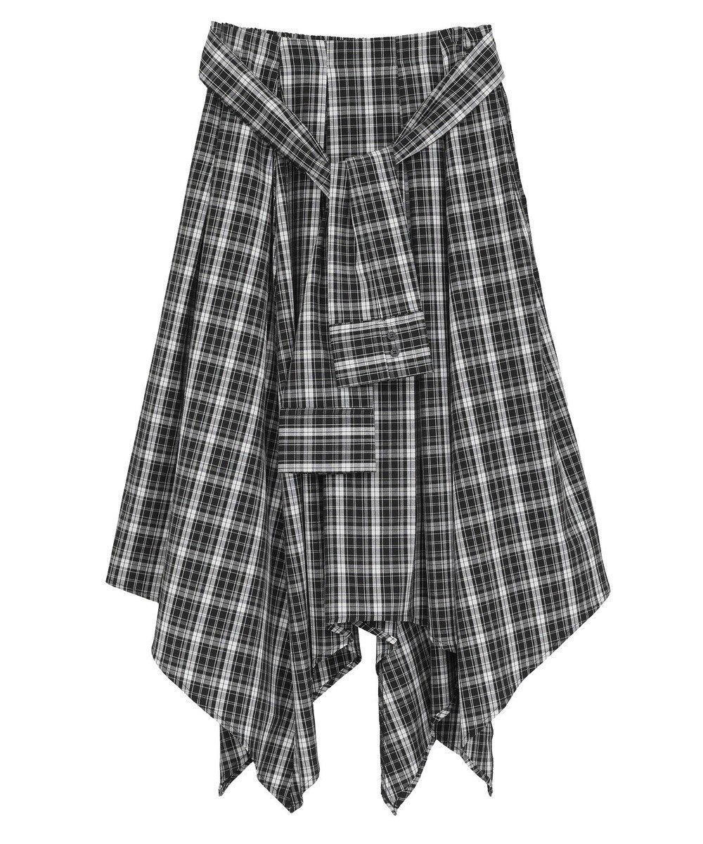 earth music&ecology イレヘムチェックシャツスカート 