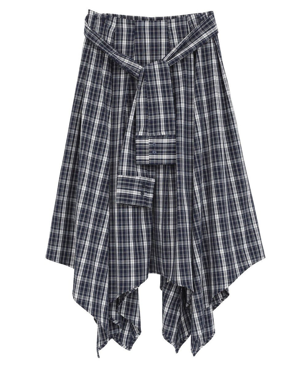 earth music&ecology イレヘムチェックシャツスカート 