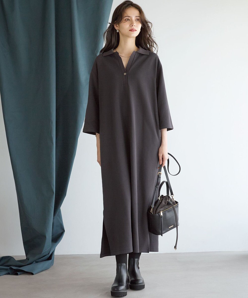 23区 L 【SLOW/一部店舗限定】ライトダンボール スキッパー ワンピース 