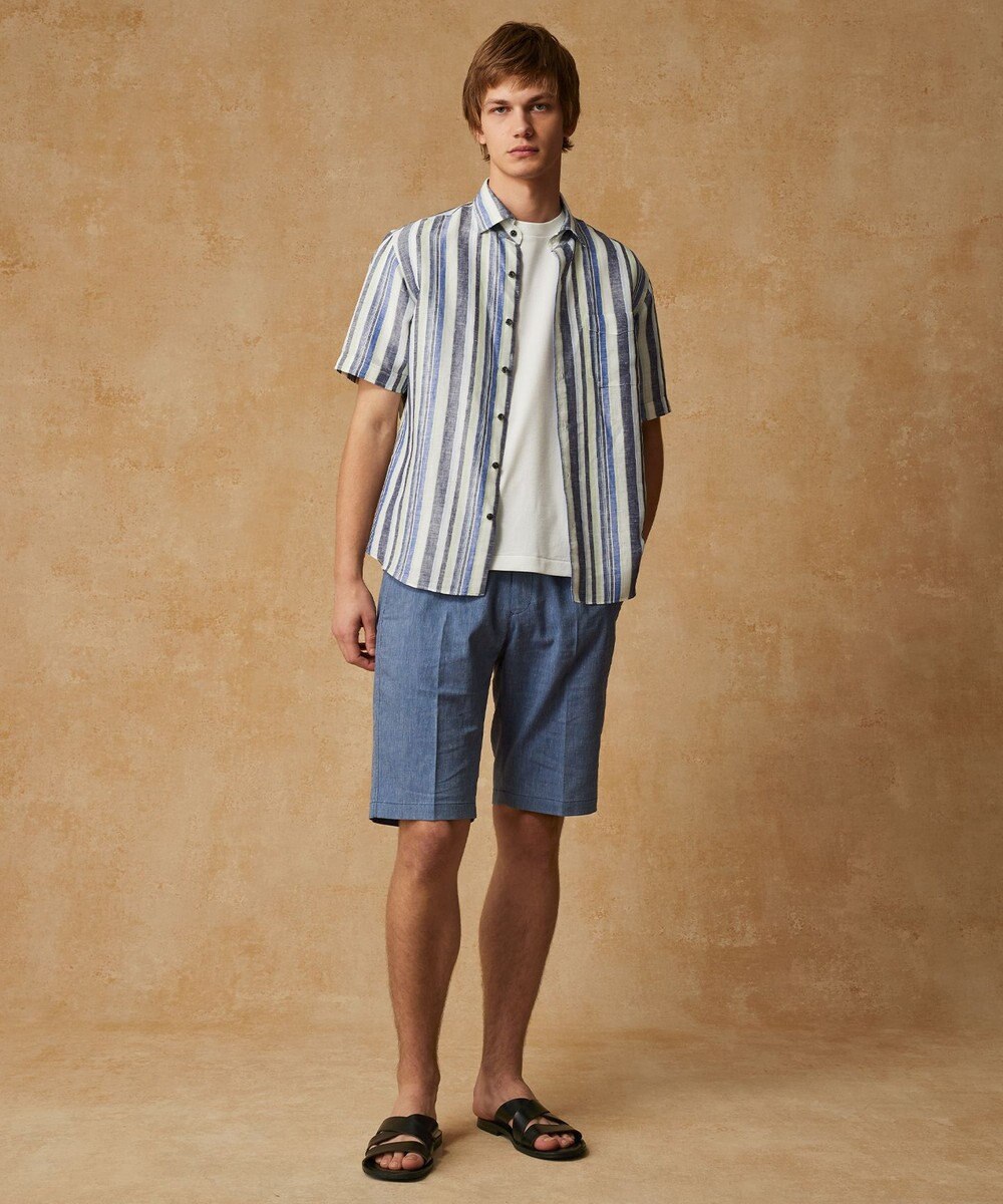 JOSEPH ABBOUD 【和紙ニット/日本素材・縫製/ 軽量/通気性/速乾性】和紙フライス Tシャツ 