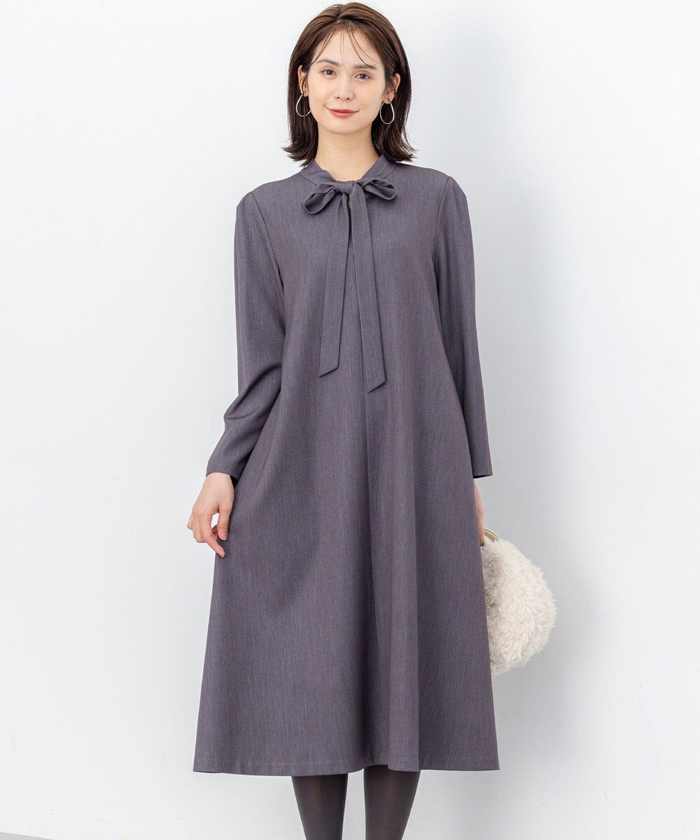 組曲 S 【前後着用可】ラメストライプボウタイ ワンピース 