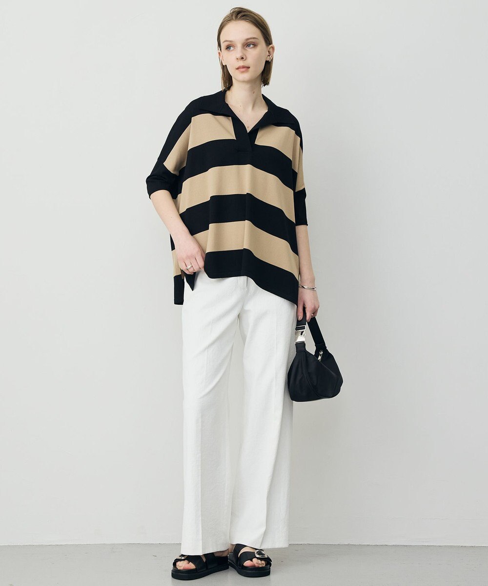 ICB 【先行予約】VIS/NYハイゲージ 半袖ボーダーポロニット 