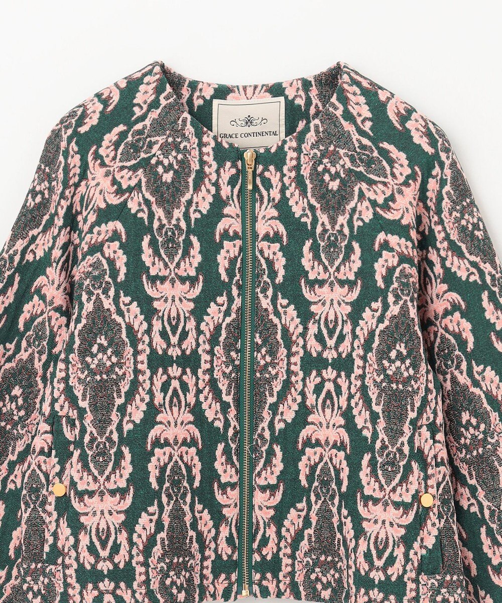 GRACE CONTINENTAL オーナメントジャガードジャケット 