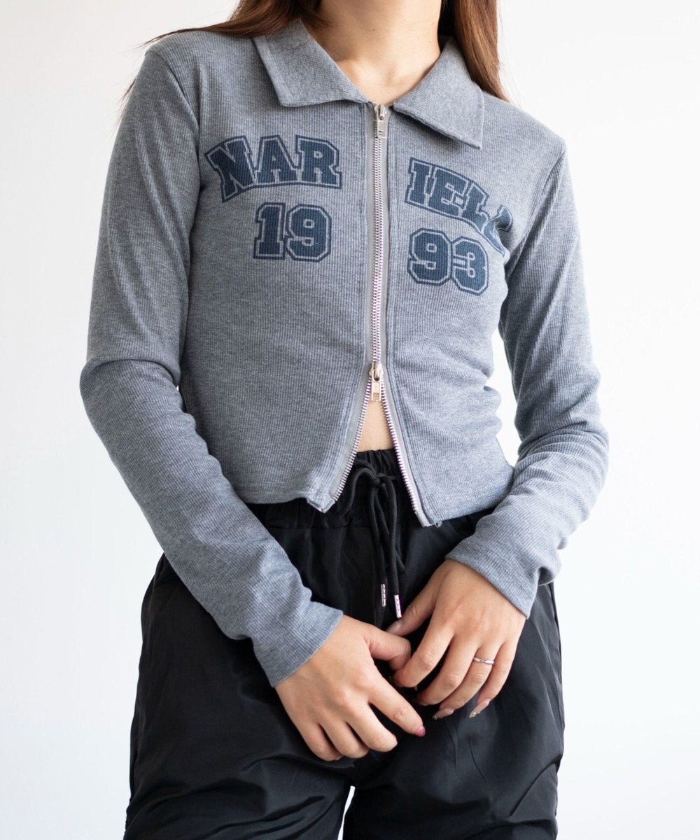 WEGO WジップナンバリングロゴロンT 