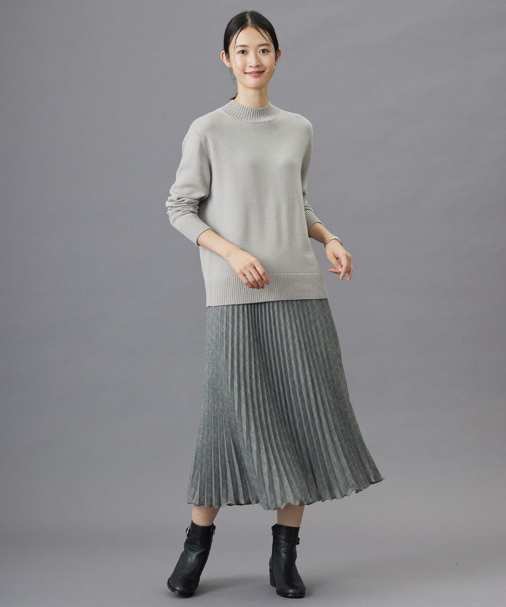 J.PRESS LADIES L 【洗える】テトロンレーヨンビエラ チェック プリーツ スカート 