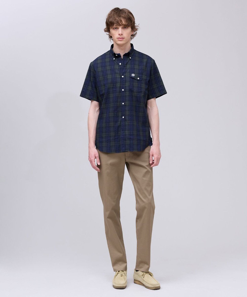 J.PRESS MEN 【Aero Weave】クールマックスサッカー チェック シャツ / B.D. 