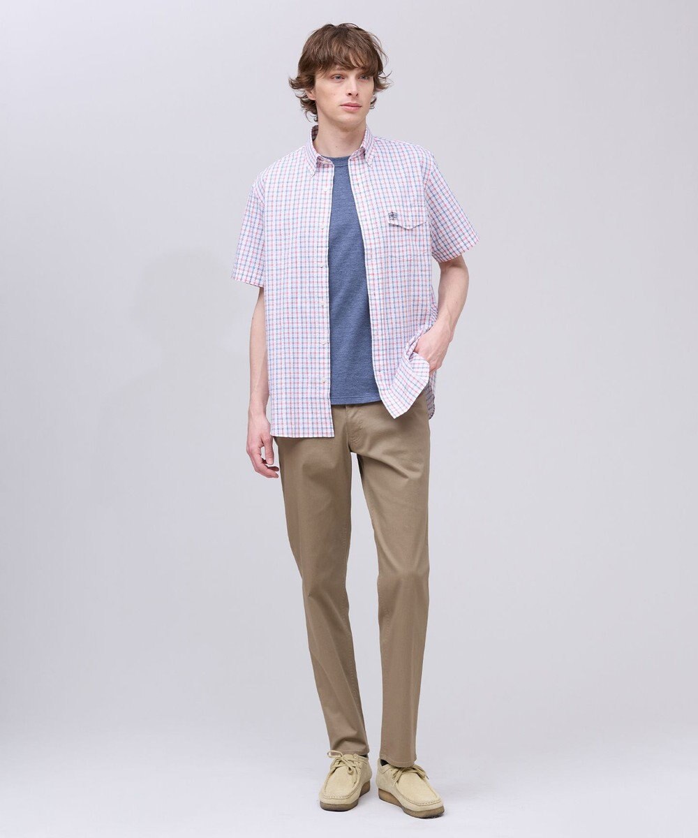 J.PRESS MEN 【Aero Weave】クールマックスサッカー チェック シャツ / B.D. 