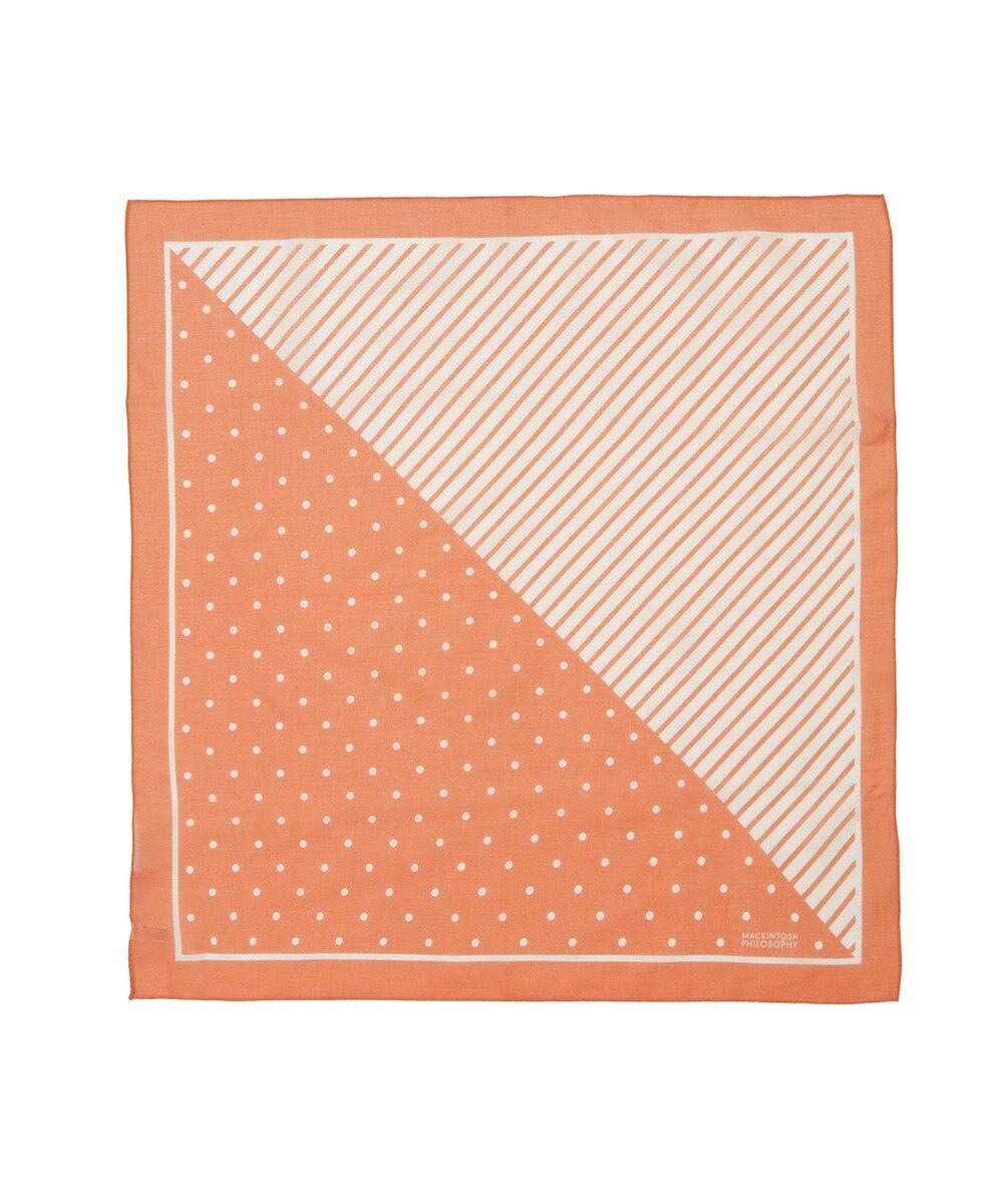 MOONBAT 【洗える/日本製】MACKINTOSH PHILOSOPHY チェックロゴ コットンスカーフ 65cm×65cm 