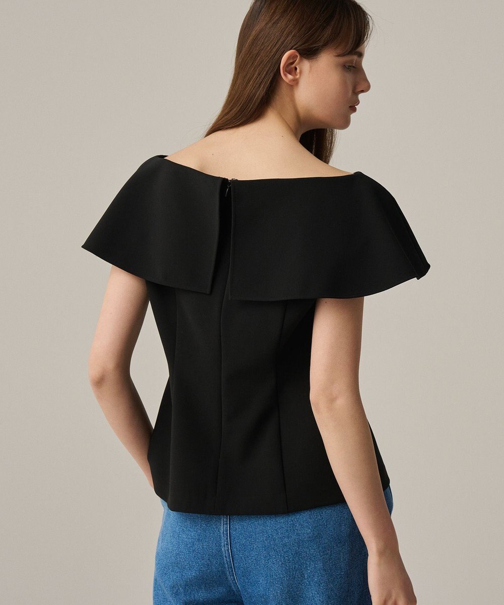 uncrave プルーフダブルクロス ラッフルブラウス 