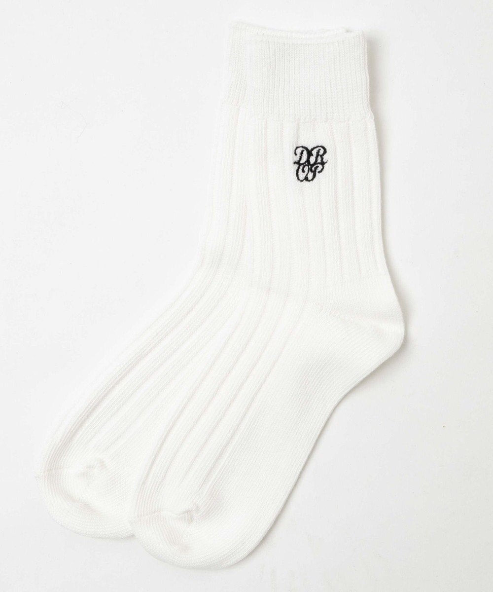 WEGO ガーリーロゴ刺繍ソックス 