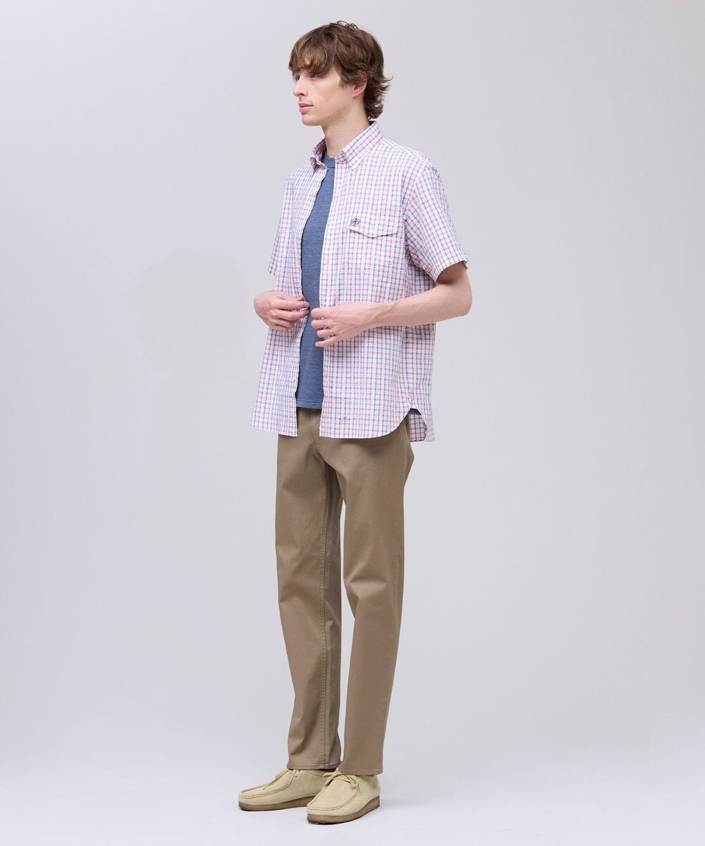 J.PRESS MEN 【Aero Weave】クールマックスサッカー チェック シャツ / B.D. 