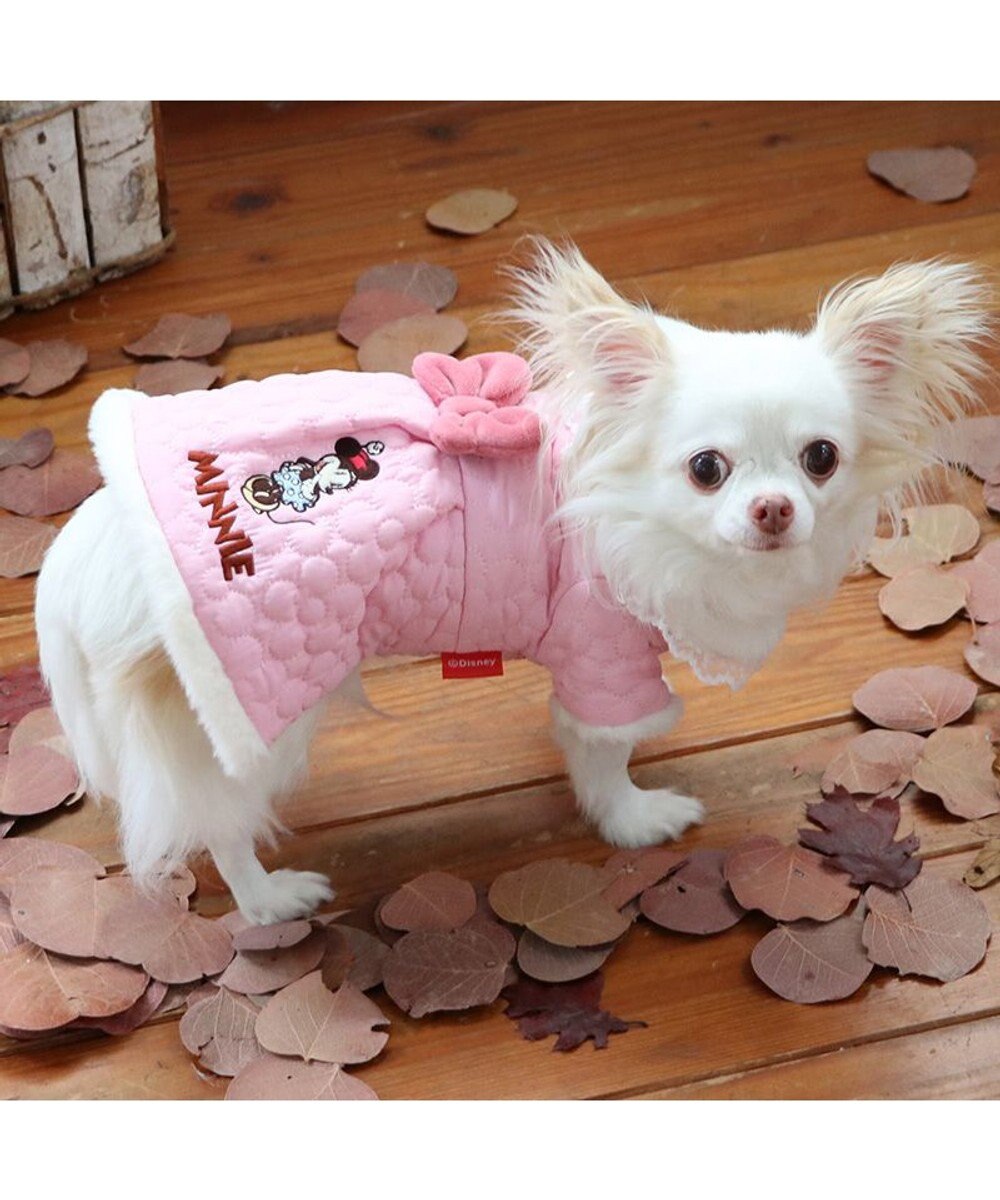 PET PARADISE ディズニー ミニーマウス 遠赤外線 コート 《お花柄》 小型犬 