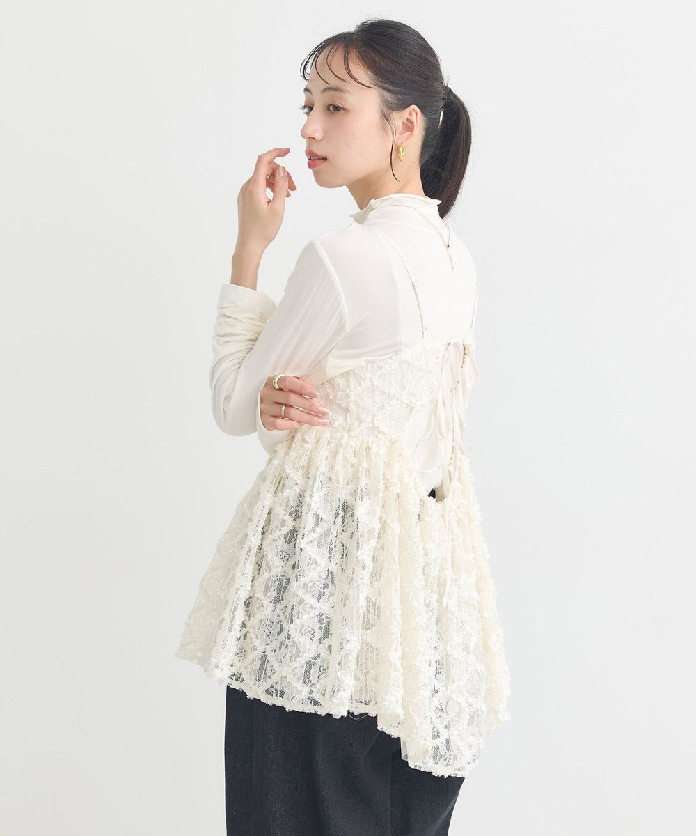 earth music&ecology 【予約】フリンジレースキャミビスチェ 