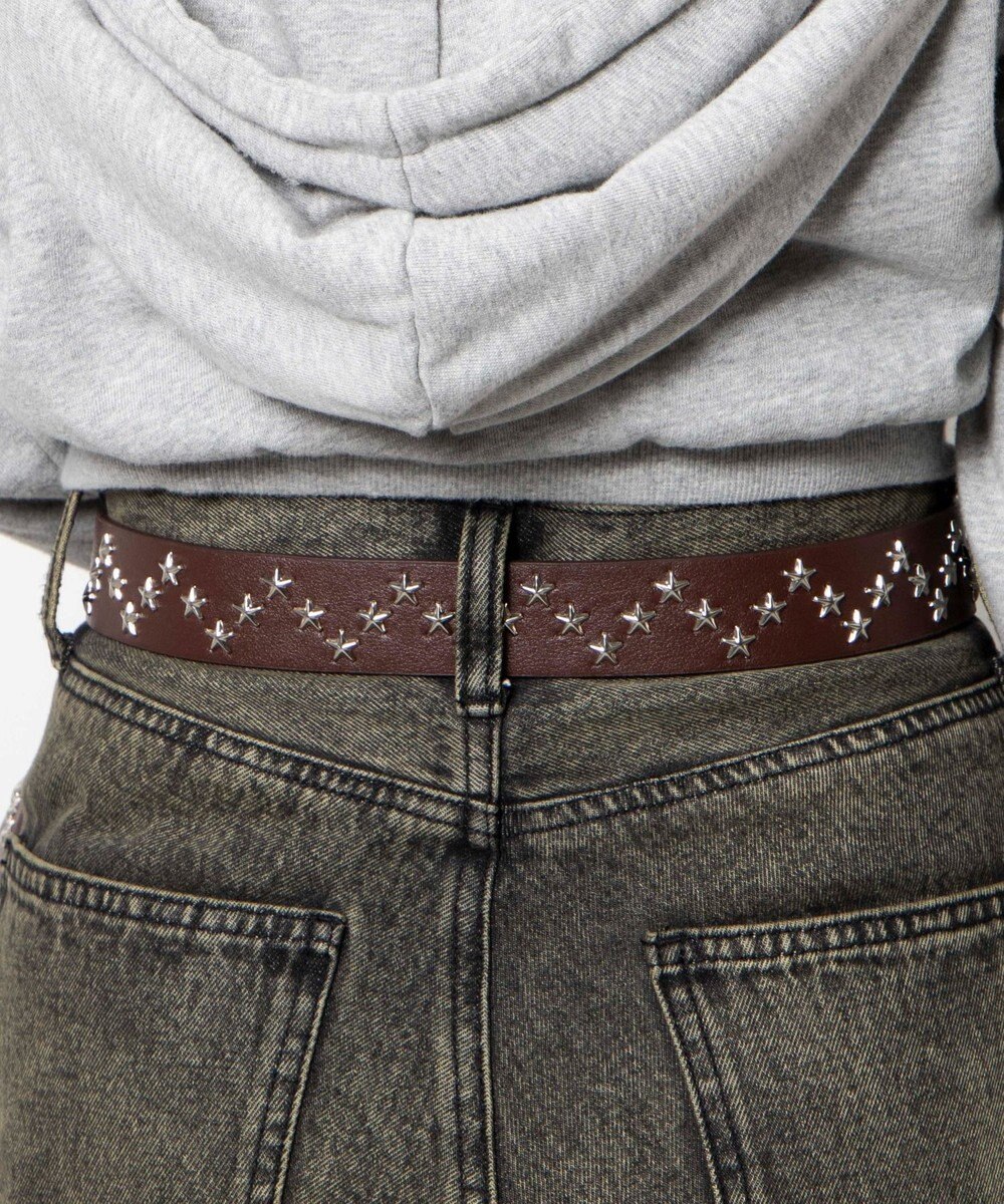 WEGO Lスタースタッズ付ウエスタンベルト 