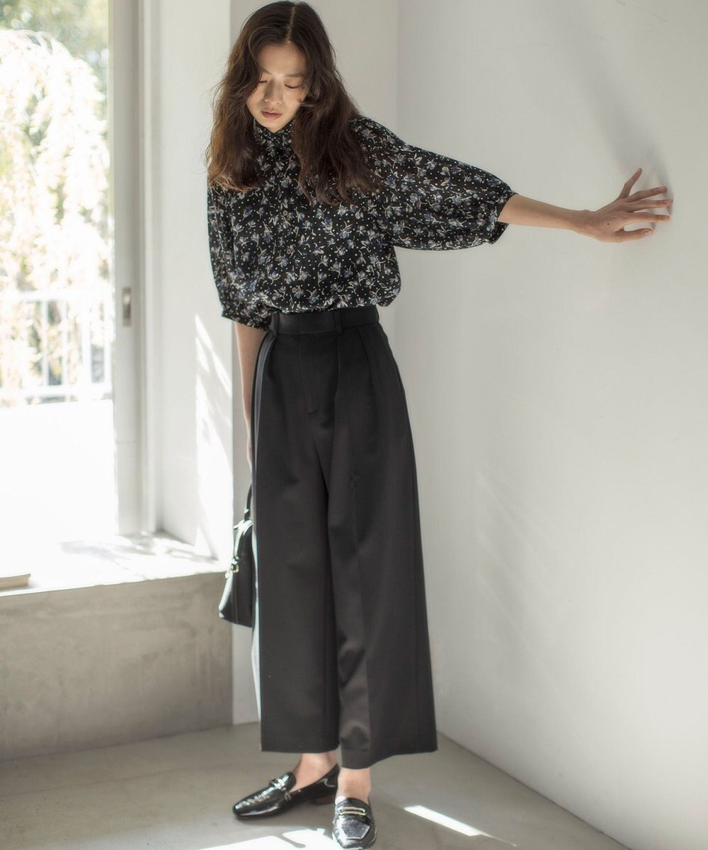 組曲 S フラワードットプリント ブラウス 