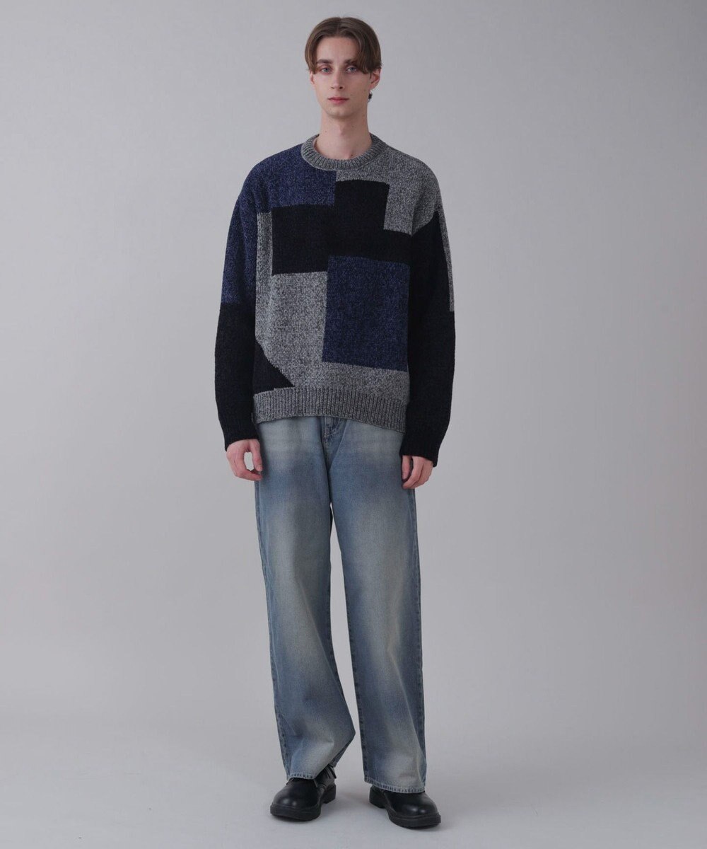 WEGO 【ユニセックス着用ITEM/SMLサイズ展開/ウエスト調整可】バギーデニムパンツ 