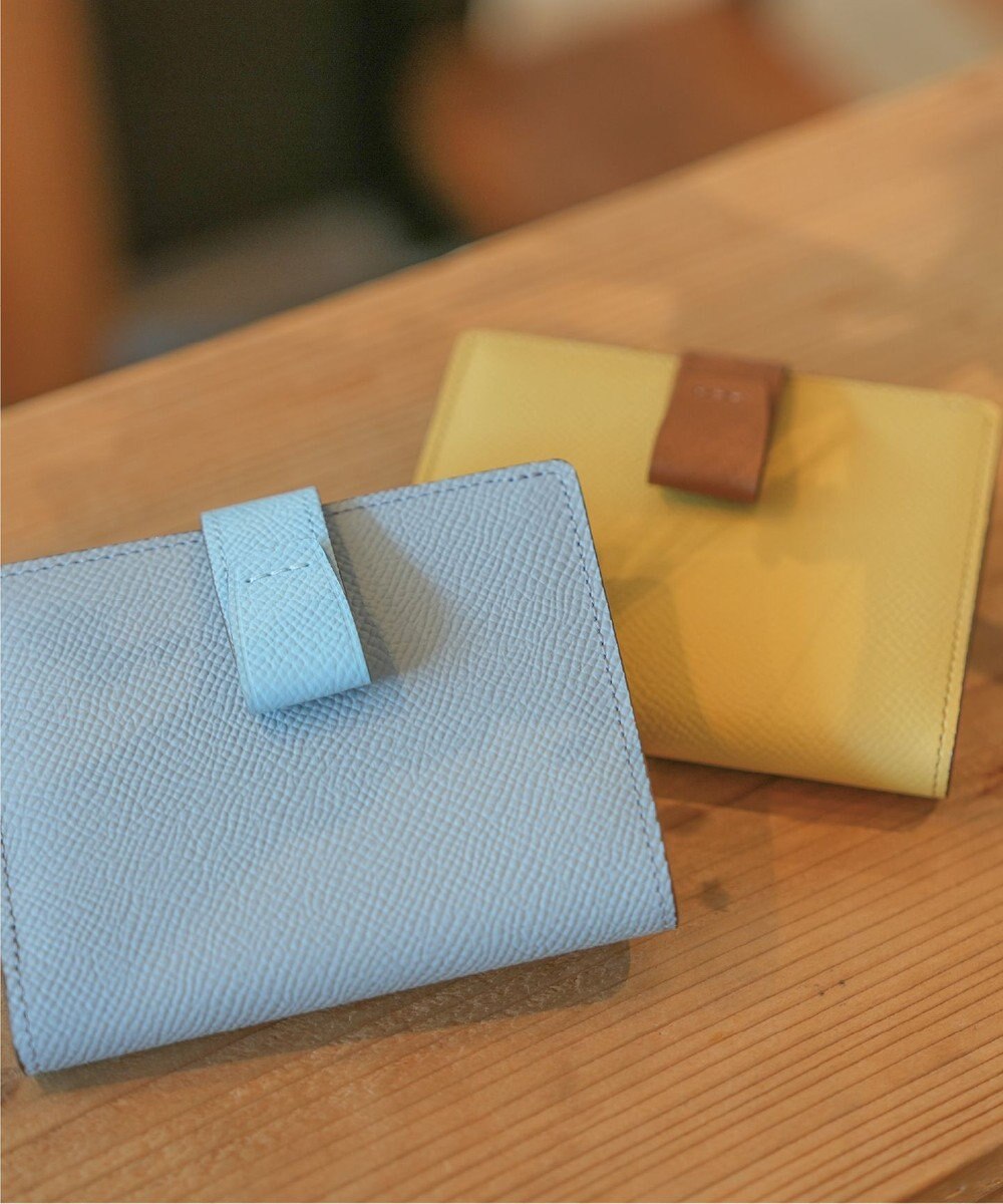Atelier nuu 日本製 本革 バイカラーnoble 二つ折れウォレット 