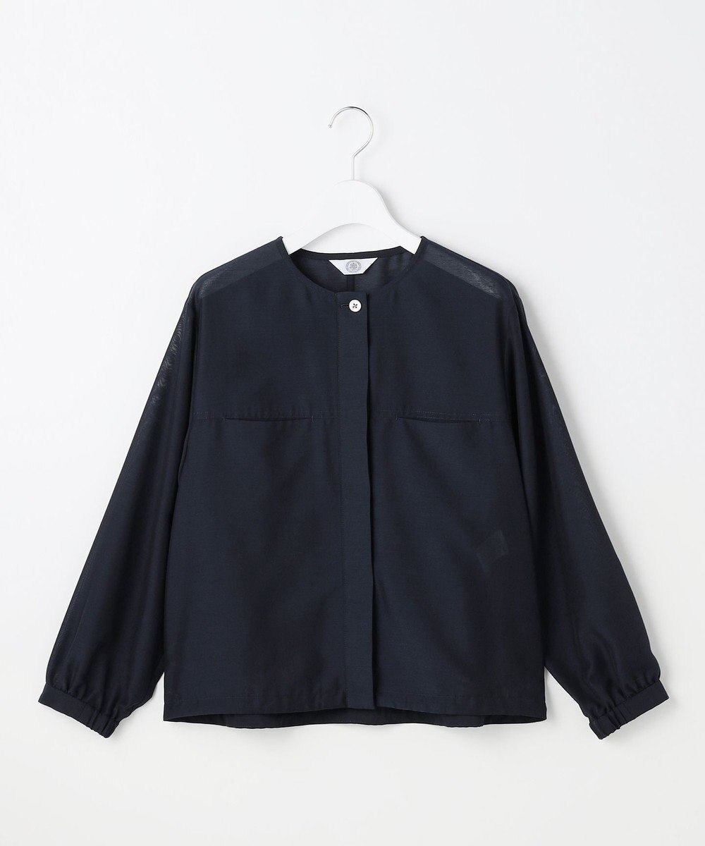 J.PRESS LADIES L Pe リネン シアー スラブ ノーカラー ブルゾン 