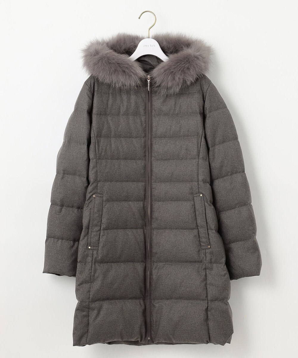 ANY SIS 【洗える】リッチファーフードロング ダウン 