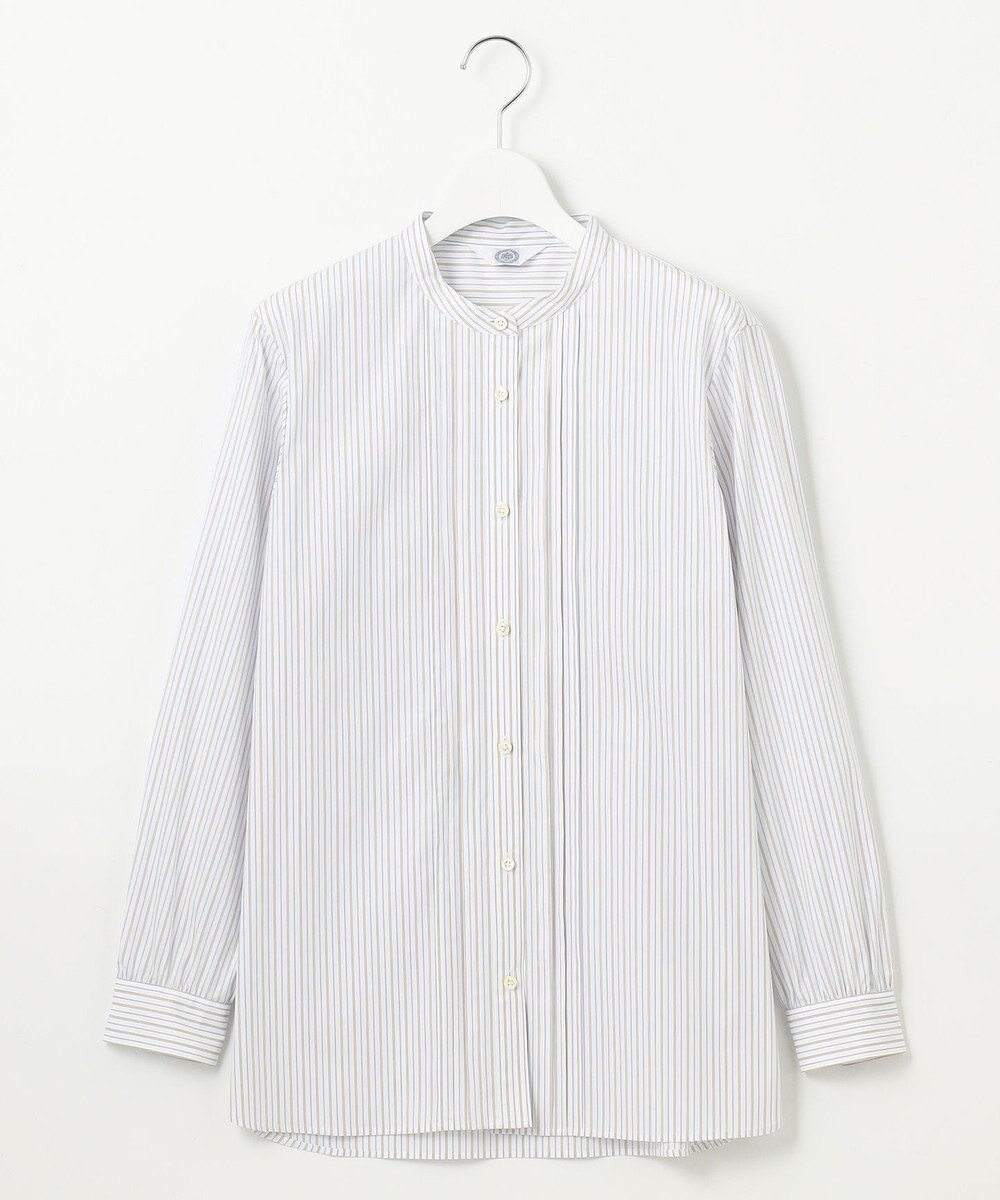 J.PRESS LADIES 【洗える】BEZ VEGA ストライプ ピンタック ブラウス 