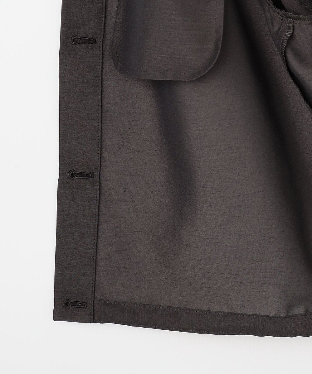 J.PRESS LADIES L Pe リネン シアー スラブ ノーカラー ブルゾン 