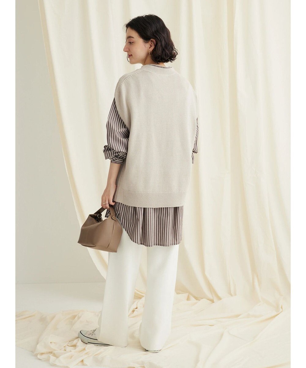 CRAFT STANDARD BOUTIQUE 洗える クルーネックニットベスト 