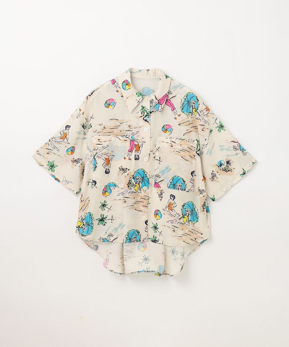 GRACE CONTINENTAL リゾートプリントシャツ 