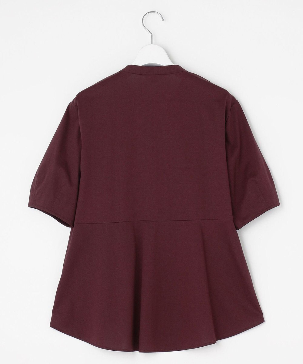 J.PRESS LADIES 【接触冷感】プレーティングジャージー ペプラム カットソー 