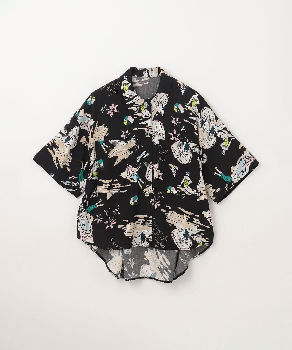 GRACE CONTINENTAL リゾートプリントシャツ 