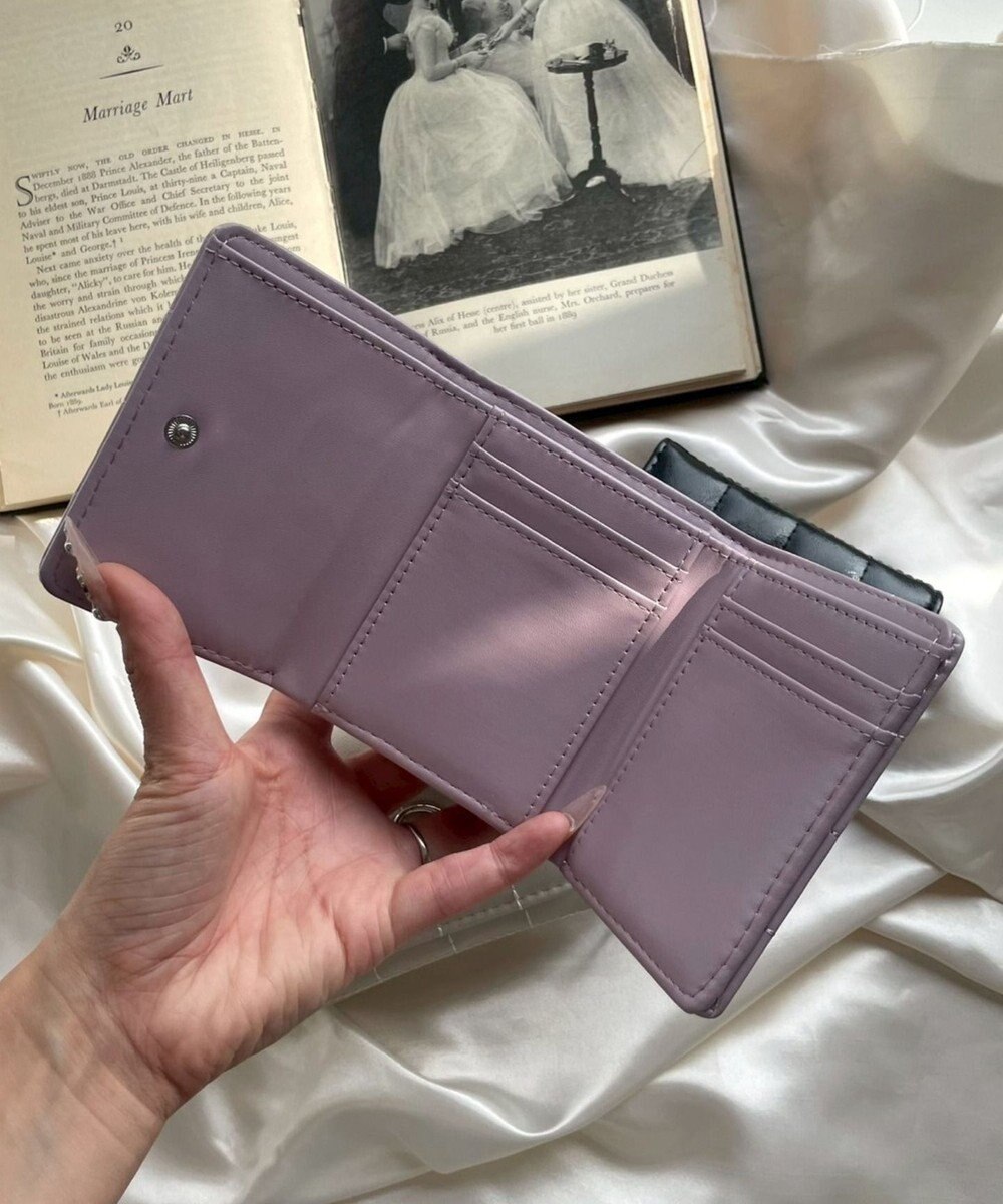 WEGO イニシャルパーツキルティングガマ口ウォレット 