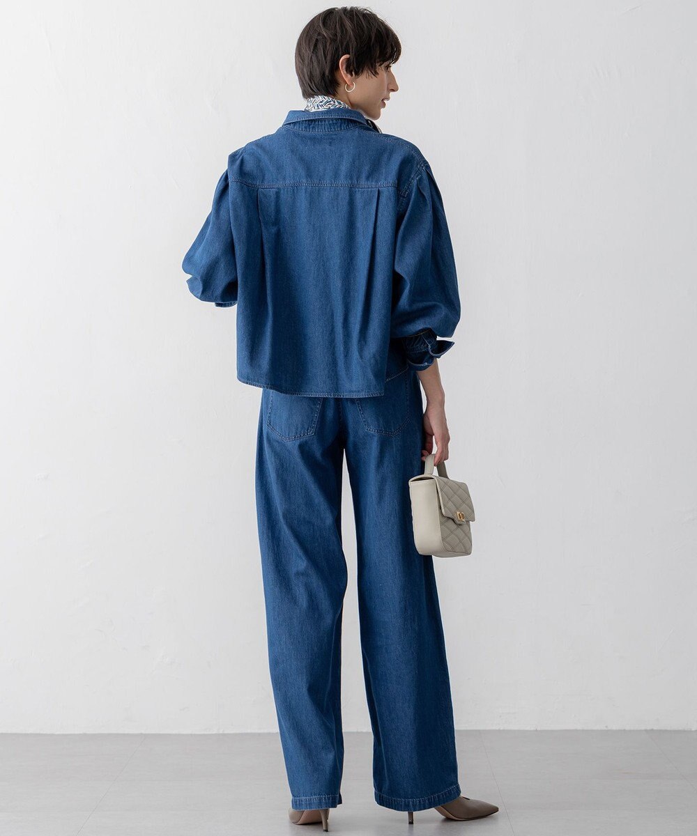 23区 【GLOW5月号掲載/洗える】ライトダンガリー ワイドパンツ 