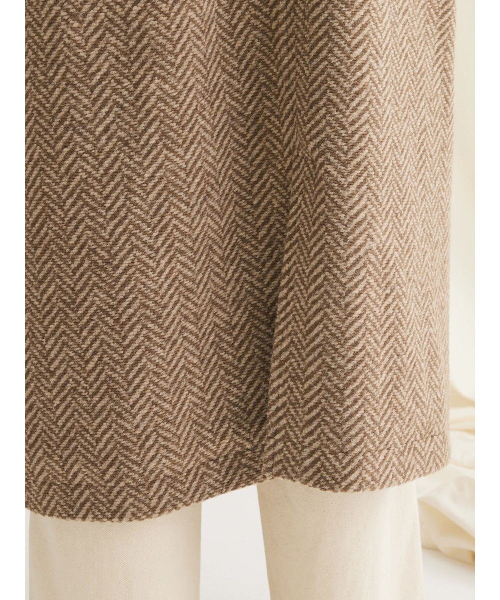 CRAFT STANDARD BOUTIQUE ウール混ガンパッチロングコート 