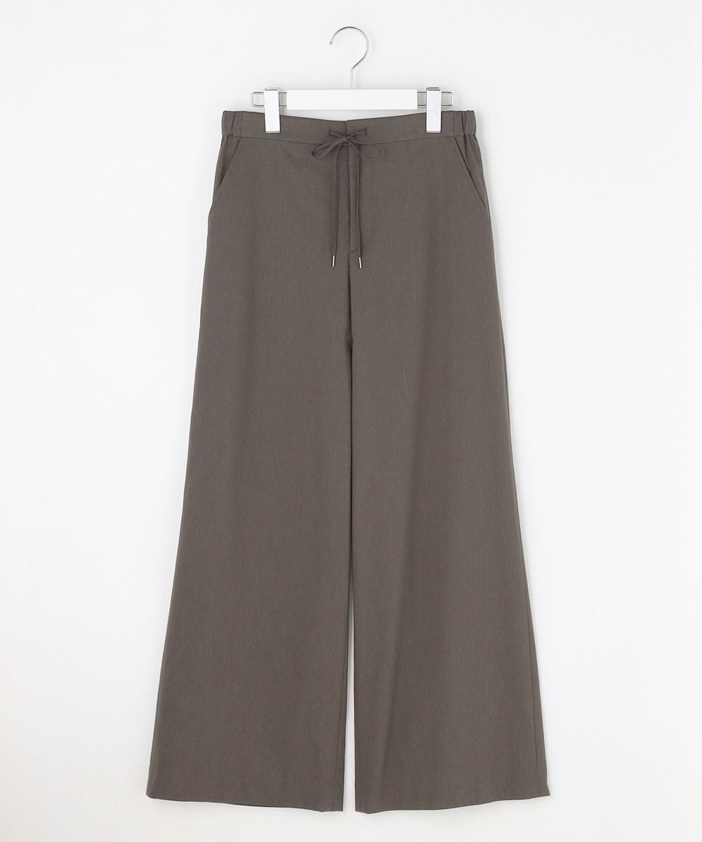 J.PRESS LADIES 【WEB限定】セルロースリネンストレッチ ワイドストレート パンツ 