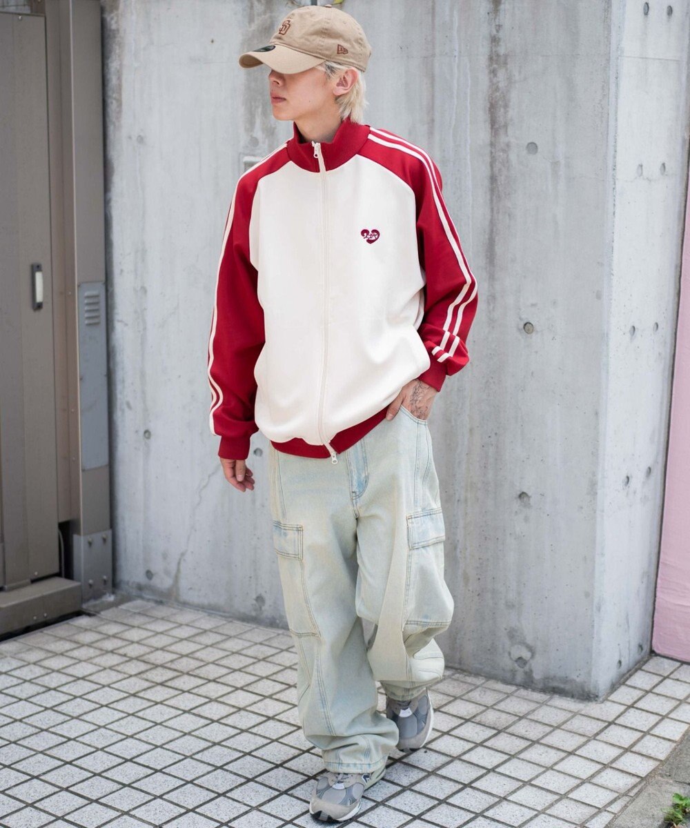 WEGO 【ユニセックスITEM/MLサイズ展開】ラグランライントラックジャケット 