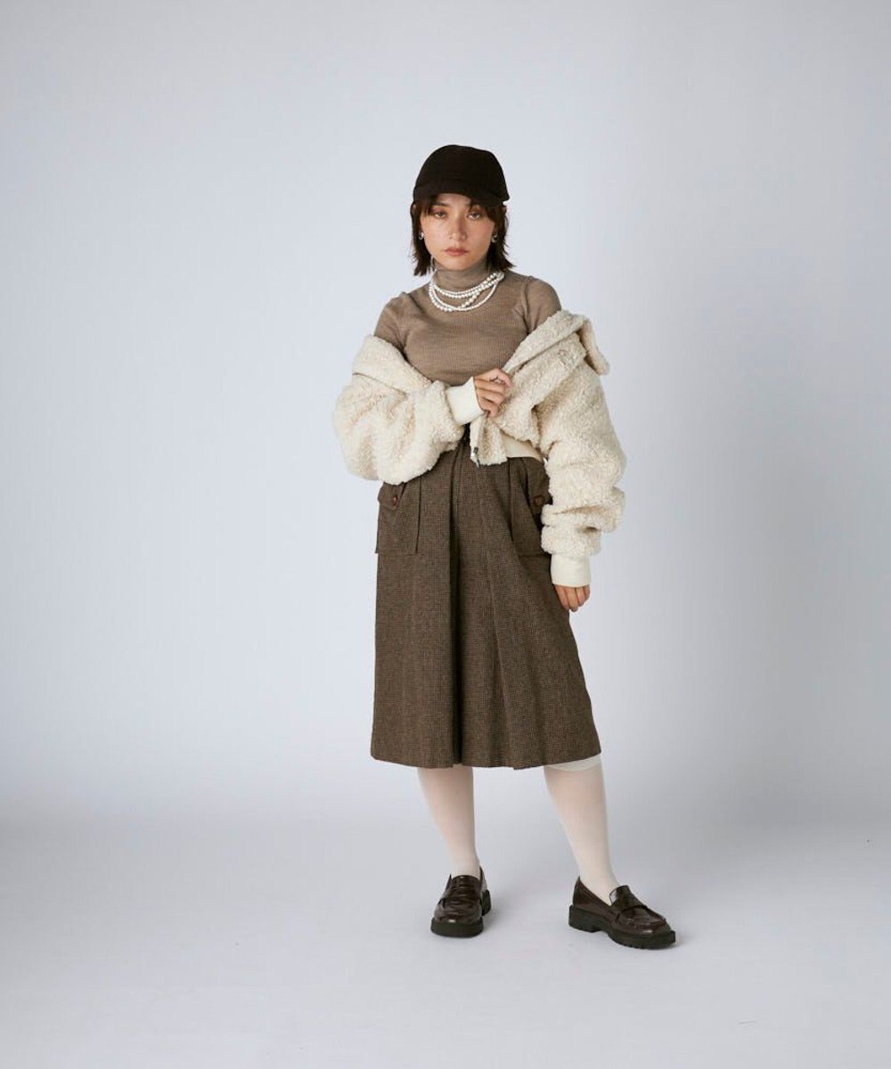 OP／FILA 【Kappa】ショート丈 ドロップショルダーボアジャケット 