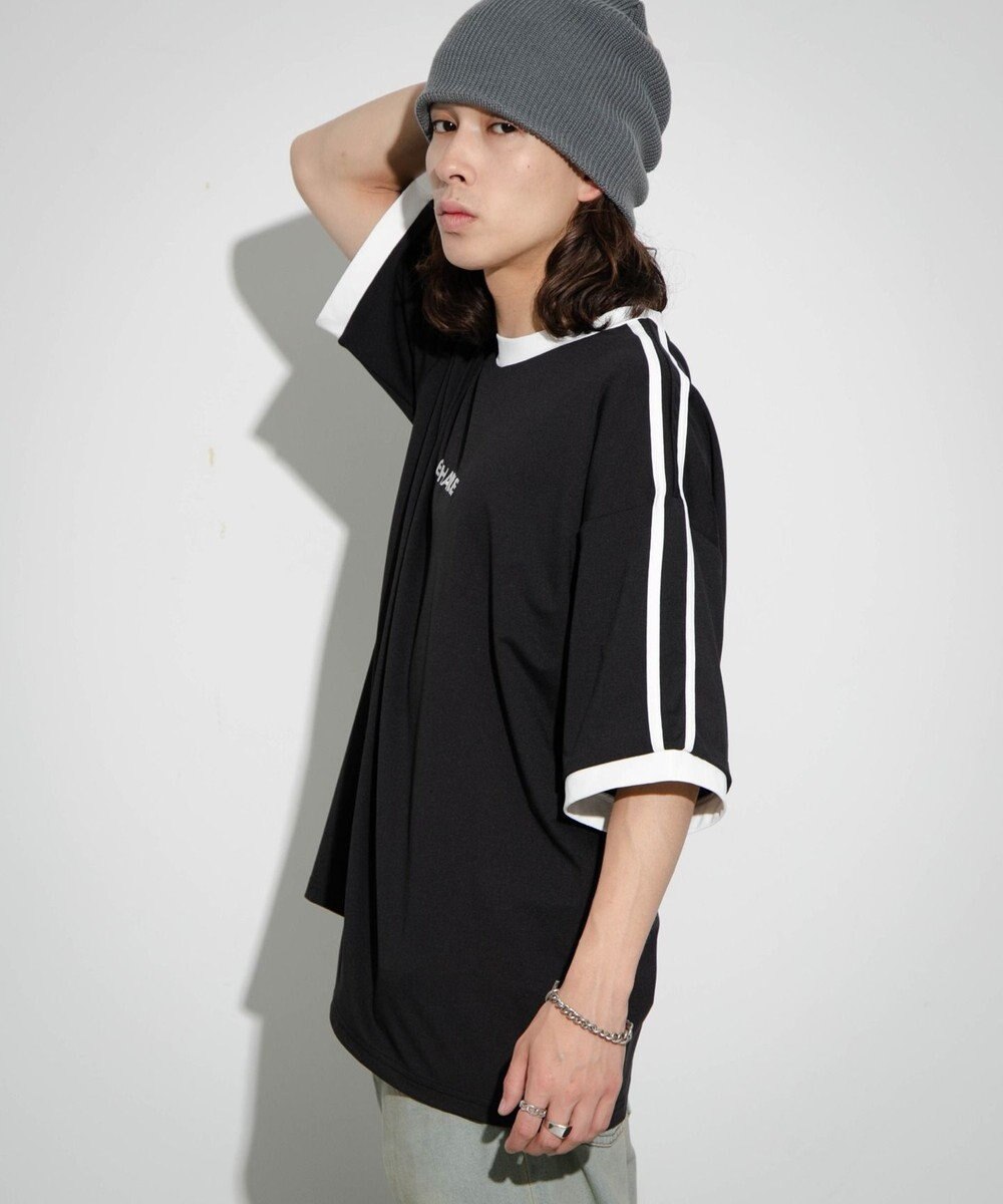 WEGO 【ユニセックス着用ITEM/MLサイズ展開】バックロゴラインリンガーT 