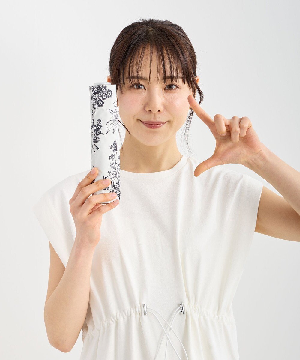 MOONBAT Fuwacool(フワクール) フワクールホワイト 晴雨兼用日傘 折りたたみ傘 トワルドジュイ 軽量 一級遮光／遮熱／UV 