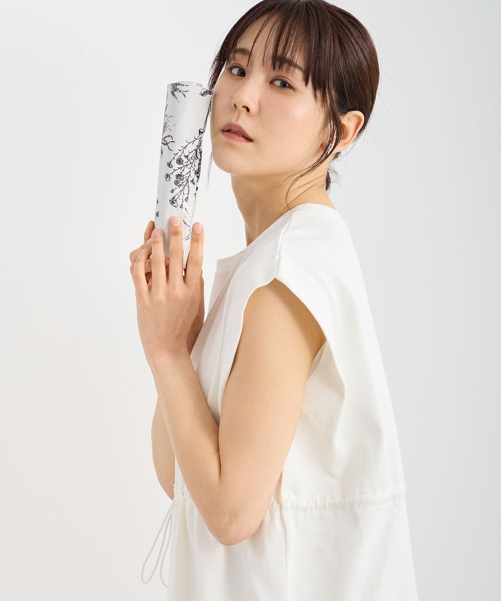 MOONBAT Fuwacool(フワクール) フワクールホワイト 晴雨兼用日傘 折りたたみ傘 トワルドジュイ 軽量 一級遮光／遮熱／UV 