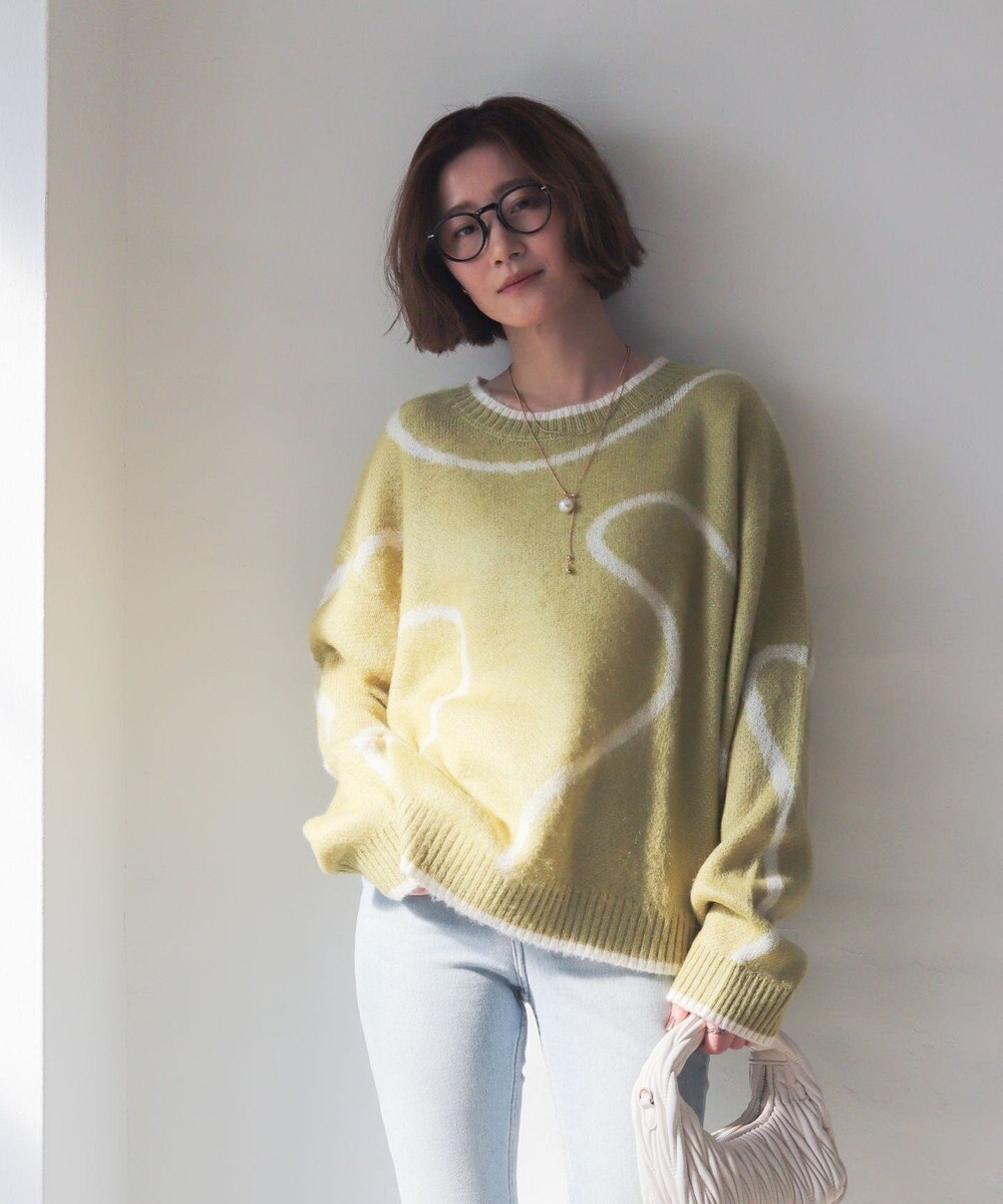 WEGO 【25年秋冬新作】ニュアンスライン配色プルオーバー 
