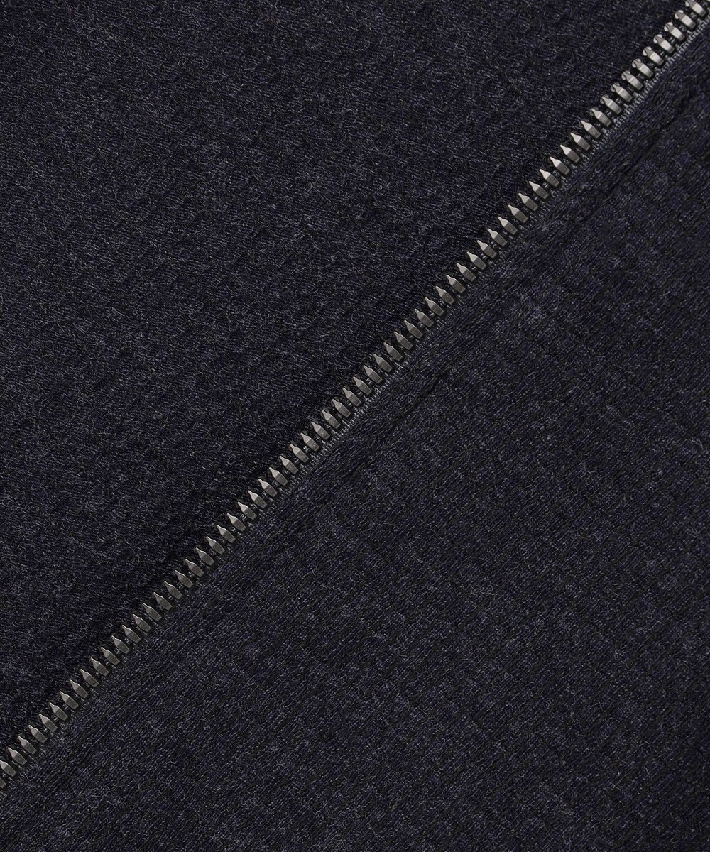 JOSEPH ABBOUD 【ジャージー/ストレッチ/軽量】トップメランジピケ スタンドジップアウター 