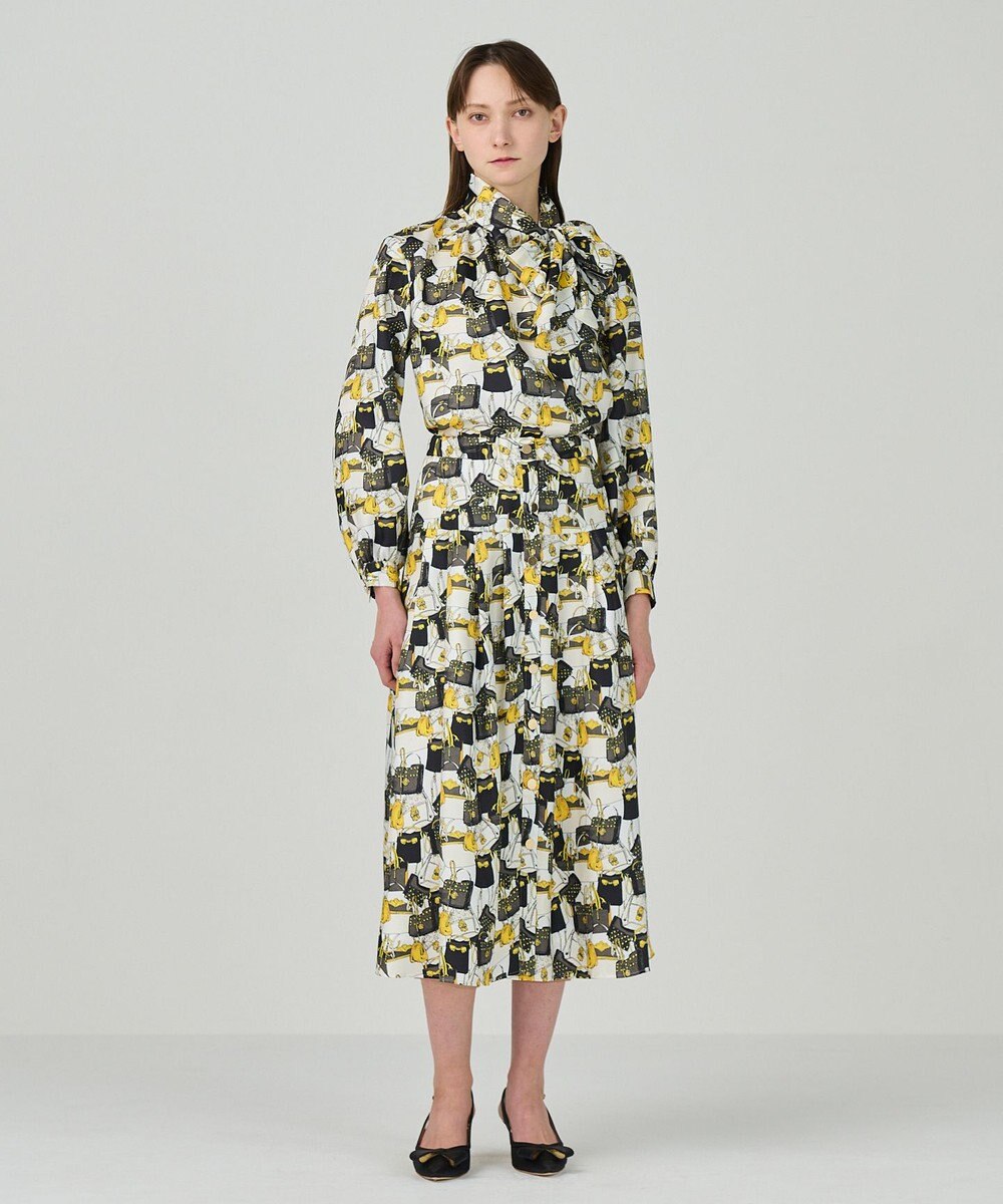 GRACE CONTINENTAL バッグモチーフプリーツスカート 