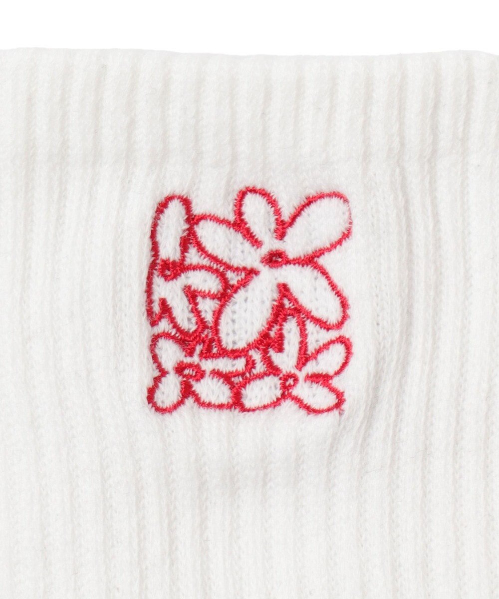 WEGO 底パイル刺繍デザインソックス（丈14㎝） 