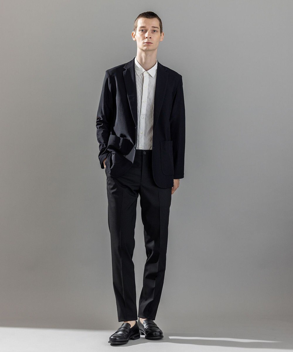 JOSEPH HOMME 新柄【ストレッチ】ハムサジャガードストレッチ　レギュラーカラー半袖シャツ 